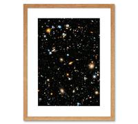 Wall Art Print Hubble Space Astronomy Ultra Deep Field 2014 Ultraviolet Composite Separate Exposures Observations Distant Galaxies Primitive Stages Ar Artery8 Beige W7 inch x H9 inch