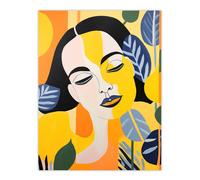 Wall Art Print I Dream In Yellow Bright Women Fun Bold Living Room Wee Blue Coo Yellow W24 inch x H32 inch