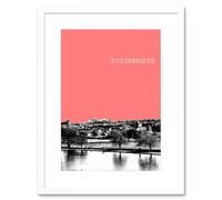 Wall Art Print Inverleith Edinburgh Scotland Scottish Landmark Coral Framed Art Artery8 White W7 inch x H9 inch