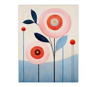 Wee Blue Coo Kaleidoscope Blossom Oil Painting Pastel Colour Pink Blue Boho Geometric Extra Large XL Wall Art Poster Print