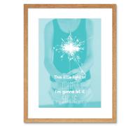 Wall Art Print Kids Little Light of Mine Shine Sparkler Framed Artery8 Beige W7 inch x H9 inch