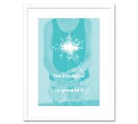 Wall Art Print Kids Little Light of Mine Shine Sparkler Framed Artery8 White W7 inch x H9 inch