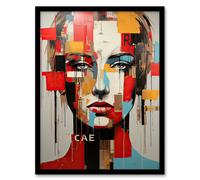 Wall Art Print Liar Liar Street Painting Woman Portrait Framed Picture Artery8 Multi A4