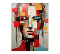 Wall Art Print Liar Liar Street Painting Woman Portrait Poster Picture Artery8 Multi W24 inch x H32 inch
