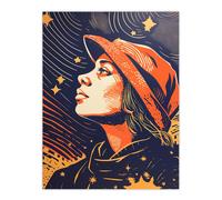 Wall Art Print Look At The Stars Look How They Shine For You Night Sky Artwork Painting Poster Artery8 Multi W24 inch x H32 inch