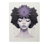 Wall Art Print Love In Lavender Lilac Portrait Meditate Living Room Wee Blue Coo Purple W24 inch x H32 inch