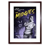 Wall Art Print Movie Film Mock-Up Midgies Scotland Artwork Framed 9X7 Inch Artery8 Brown W7 inch x H9 inch