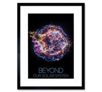 Wall Art Print NASA Beyond Solar System Cassiopeia A Supernova Remnant Poster Artwork Framed 9X7 Inch Artery8 Black W7 inch x H9 inch