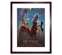 Wall Art Print NASA Beyond Solar System Eagle Nebula's Pillars of Creation Poster Artwork Framed 9X7 Inch Artery8 Brown W7 inch x H9 inch