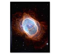 Artery8 NASA James Webb Space Telescope Southern Ring Nebula NGC 3132 NIRCam Image Art Print Framed Poster Wall Decor 12x16 inch