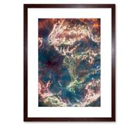Wall Art Print NASA James Webb Telescope Cassiopeia A In Detail Artwork Framed 9X7 Inch Artery8 Brown W7 inch x H9 inch