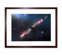 Wall Art Print NASA James Webb Telescope Infrared Image Supersonic Outflow of Young Star Space Bipolar Jet from Central Protostar Herbig-Haro 211 Stel Artery8 Brown W7 inch x H9 inch