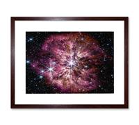 Wall Art Print NASA James Webb Telescope Prelude to Supernova Artwork Framed 9X7 Inch Artery8 Brown W7 inch x H9 inch
