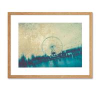 Wall Art Print Paris Abstract Graffiti Black Framed 9x7 inch Artery8 Beige W7 inch x H9 inch