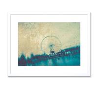 Wall Art Print Paris Abstract Graffiti Black Framed 9x7 inch Artery8 White W7 inch x H9 inch