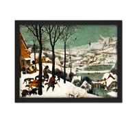 Wall Art Print Pieter Bruegel The Elder Hunters In The Snow Winter Large Framed Wall Décor Art Artery8 Brown W18 inch x H24 inch