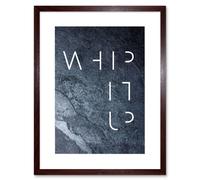 Wall Art Print Slate Kitchen Whip It Up Art Framed 9x7 inch Artery8 Brown W7 inch x H9 inch