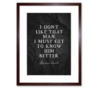 Wall Art Print Slate Quote Abraham Lincoln That Man Artwork Framed 9X7 Inch Artery8 Brown W7 inch x H9 inch