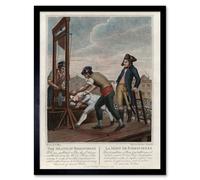 Wall Art Print The Death of Robespierre Guillotine Execution French Revolution Vintage Art Framed Artery8 Black W12 inch x H16 inch