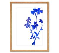 Wall Art Print Virginian Flower Watercolour Artwork Framed 9X7 Inch Artery8 Beige W7 inch x H9 inch