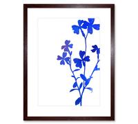 Wall Art Print Virginian Flower Watercolour Artwork Framed 9X7 Inch Artery8 Brown W7 inch x H9 inch