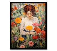 Wall Art Print Wildflower Wander Autumnal Floral Multi Living Room Framed Wee Blue Coo Multi A4