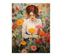 Wall Art Print Wildflower Wander Autumnal Floral Multi Living Room Wee Blue Coo Multi W24 inch x H32 inch