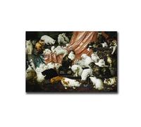 Wall Art PrintsCarl Kahler My Wife's Lovers Cat (1893) Antique Vintage Animal Oil Painting Cat Wall Art Cat Decor Print Cat Art Suitable for Living Room Bedroom Office Decoration 16x24inch wood Frame