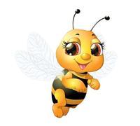 Wall Art Stickers Wall Sticker Cartoon Bee Pattern PVC Refrigerators Door Decal Decoration for Car Bee Sticker