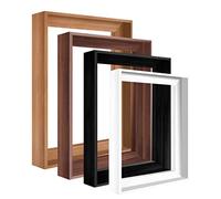 Wall-Art Supplies DIY Floater Frame for Canvas Paintings, 1.25 inch Deep, Fits Any Space, Dark Brown, 24x36 inch