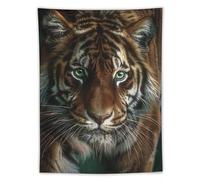Wall Art Tapestry Cool Animals Tiger Portrait Tapestry Aesthetic Wall Deocr for Office Bedroom Living Room Decor for Men And Woman Backdrop Wall Hanging Tapestries 60"x80"