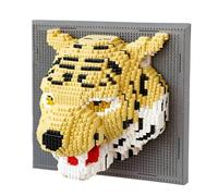 Wall Art Tiger Mini Building Blocks Set, 2000+PCS Wildlife Animal Micro Bricks Kit, A Wall Decor Set for Adults Who Love Creative Hobbies, Toys Gifts for Teens Adult