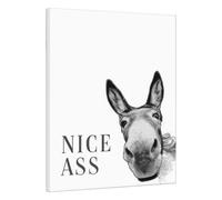 Wall Art with Fauna Theme, 30 x 40 cm Canvas Poster for Wall Decoration, Funny Pictures for Bathroom, Country House, Bathroom, Home, Farm, Christmas, Easter, Men and Men