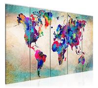 Wall Art World Map Canvas Picture Non-woven Wall Decoration for Living Room and Bedroom 013356a