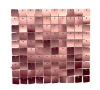Wall Backdrop Sequin Panels 30x30cm - 24Pcs, Metal Rose Gold Sequin Square Backdrop for Birthday, Wedding, Anniversary, Baby Shower, Bachelorette, Bar, Club, Dance & Party Decorations
