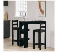 Vidaxl Wall Bar Table Black Oak Wood Standard Durable Bar Table, Black