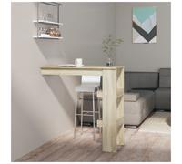 Wall Bar Table Sonoma Oak 102x45x103.5cm Engineered Wood Slim Shelf Compact Fit