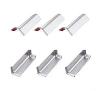 Wall Base Corner Blocks ABS Material Compatible with For 10cm Height Baseboard Cove Trim 3 Inside 3 Outside Corner Connection Set (L Silver)