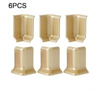 Wall Baseboard Corner Block Kit for 5 4 cm Height Baseboards 6 Pieces Inside and Outside Corners for Durable Trim Application (S Gold)