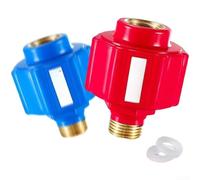 Wall-Based Water Heater Safety Connector Featuring Metal ABS Construction and 12-Layer Insulation for Reliable Performance (Red And Blue Pair 1)