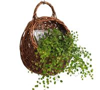 Wall Basket - Handmade Natural Rattan Flower Pot,Wall Basket,for Kitchen Nursery Bedroom Living Room Plant Wedding Home Garden Farmhouse Indoor