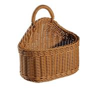 Wall Basket - Imitation Rattan | Woven Basket | Jute Hanging Baskets | Small Boho Decorative Basket Organizer Home Living Room Bedroom Kitchen Office