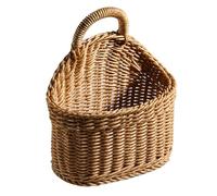 Wall Basket - Jute Woven Hangings, Storage Organizer Basket, Small Decorative Container | Boho Wall Home Decor Accessory, Kitchen Bedroom Organizer,