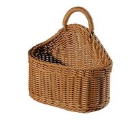 Wall Basket, Woven Jute Storage Container, Handmade Hanging Container, Boho Mounted Organiser for Bedroom, Kitchen, Living Room, Rustic Bathroom Wall Decor, Functional Seagrass Rope Bag