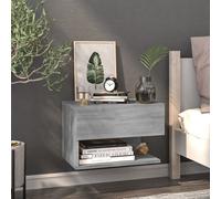 (black, 1) vidaXL Wall Bedside Cabinet Floating Nightstand Bedside Unit Hanging Cabinet