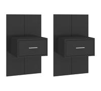 vidaXL Wall-mounted Bedside Cabinets 2 pcs Concrete Grey