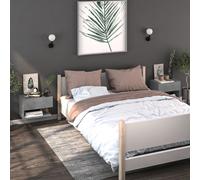 vidaXL Wall-mounted Bedside Cabinets 2 pcs Sonoma Oak UK GF0