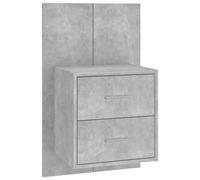 (black, 1) vidaXL Wall Bedside Cabinet Floating Nightstand Bedside Unit Hanging Cabinet