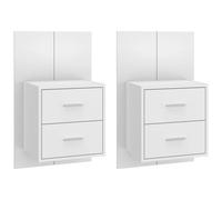 vidaXL Wall-mounted Bedside Cabinets 2 pcs Smoked Oak