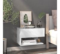 (high gloss white, 1) vidaXL Wall Bedside Cabinet Floating Nightstand Bedside Unit Hanging Cabinet